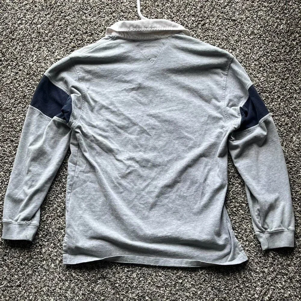 Vintage 90s Tommy Hilfiger Gray Long Sleeve Button-Down Shirt XL – Collared - Picture 3 of 4